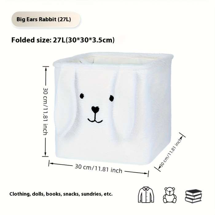 Storage And Organizationcolor White Big Ears Rabbit 27L  30 X 30 X 30Cm