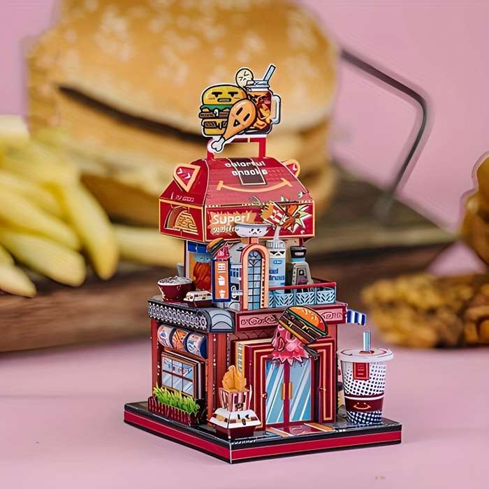 Building Toy Architectural Model Toy Set Items Hot Pot Restaurant