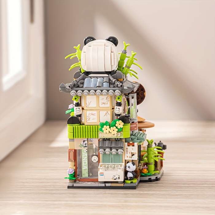 Building Toy Architectural Model Toy Set Style Bear Cafe