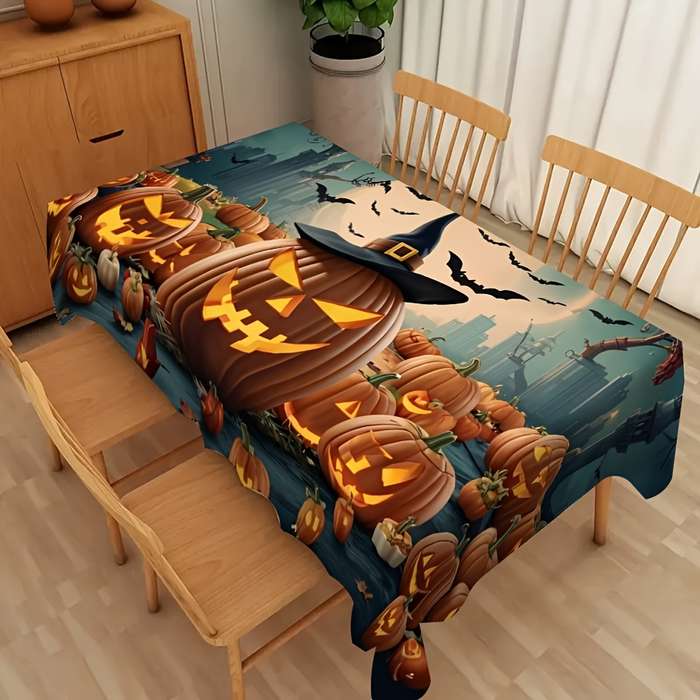 Halloween tablecloth decoration size 55.1 x 70.8in or 140 x 180cm