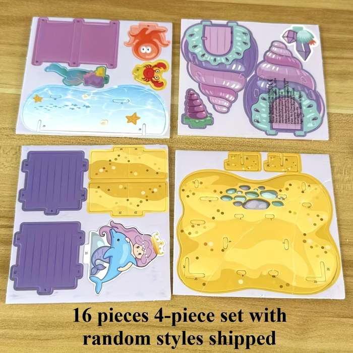 Building Toy Architectural Model Toy Set Model Random Quantity 4 Pcs