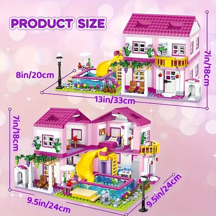 Building Toy Architectural Model Toy Set Color No Box Size 1081 Items