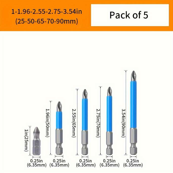 Screwdriver Bit Tool Set Model 4Pcs 50 65 70 90