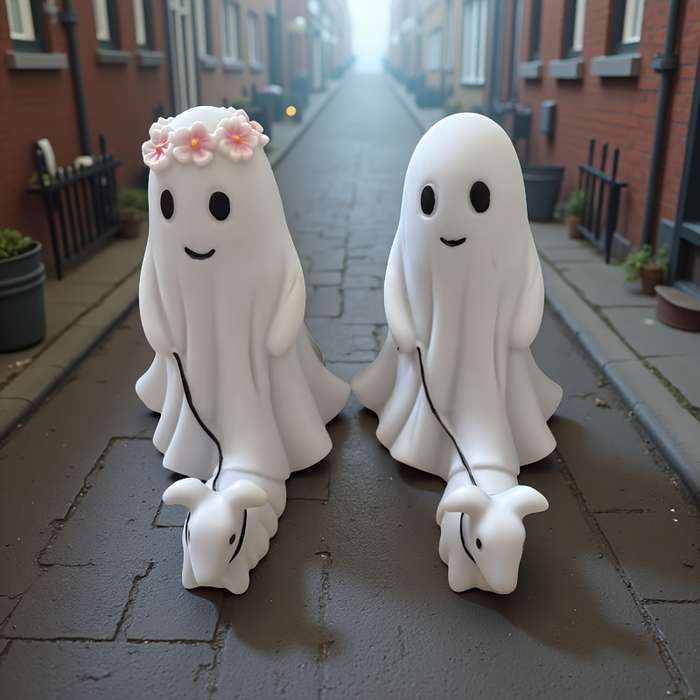 Halloween Decorations Items 2 Pieces Of Ghost Couple
