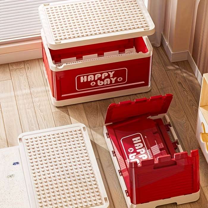 Storage And Organizationmodel Red   Foldable   Width 40Cm 15.75In   Wheels X 4