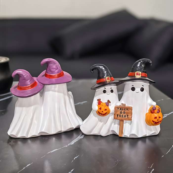 Halloween Decorations Style Ghost Couple Black Hat