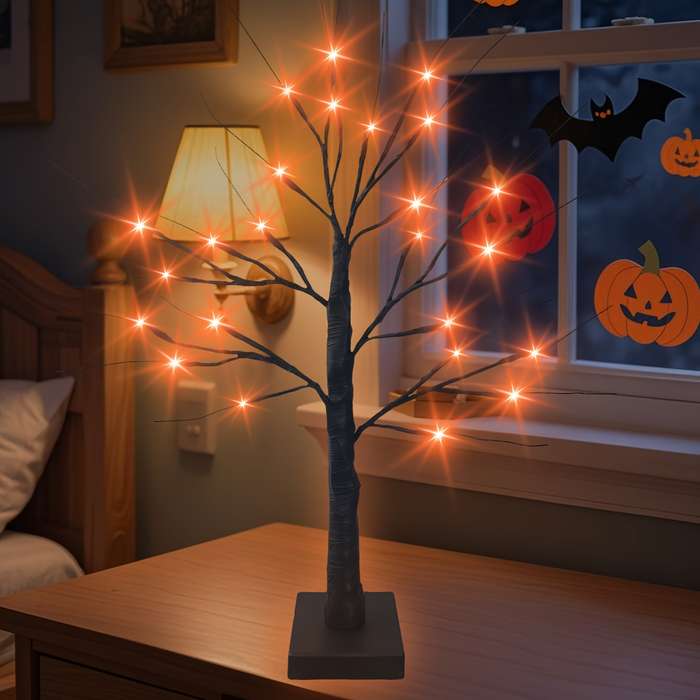 Halloween Decorations Color Purple Orange Size 1Pack 24Led 61Cm 23.9In