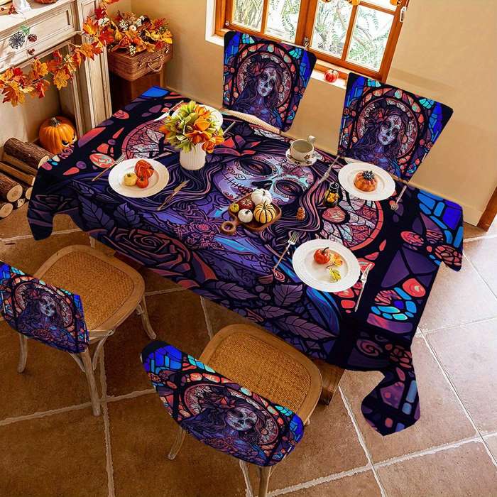 Halloween tablecloth decoration Model only Seat back cover