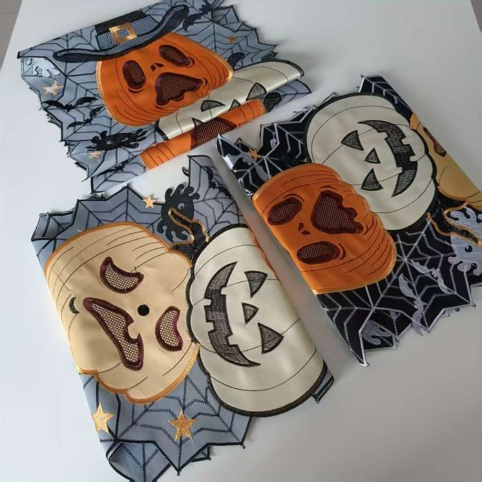 Halloween tablecloth decoration size 38 x 88 38.0 x 88.01cm Black