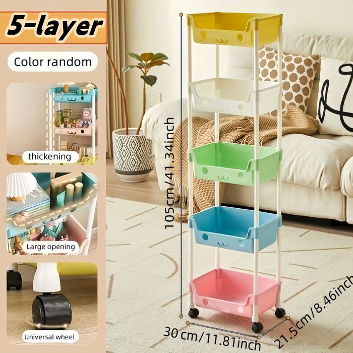 Storage And Organizationmodel Five Layer Storage Shelf