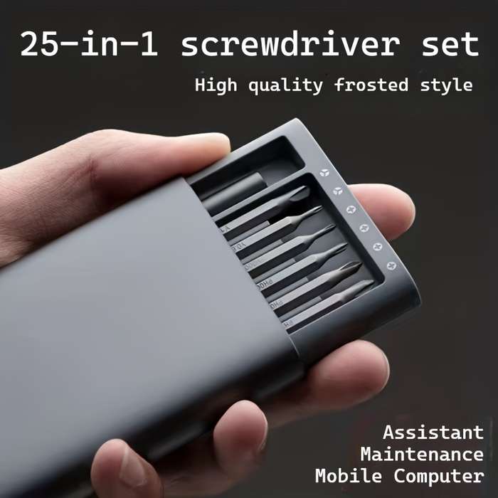 Screwdriver Bit Tool Set Color Silver 25 In 1 Set