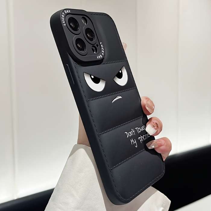 1Pc Black For Galaxy A55 Down Jacket Style Phone Case