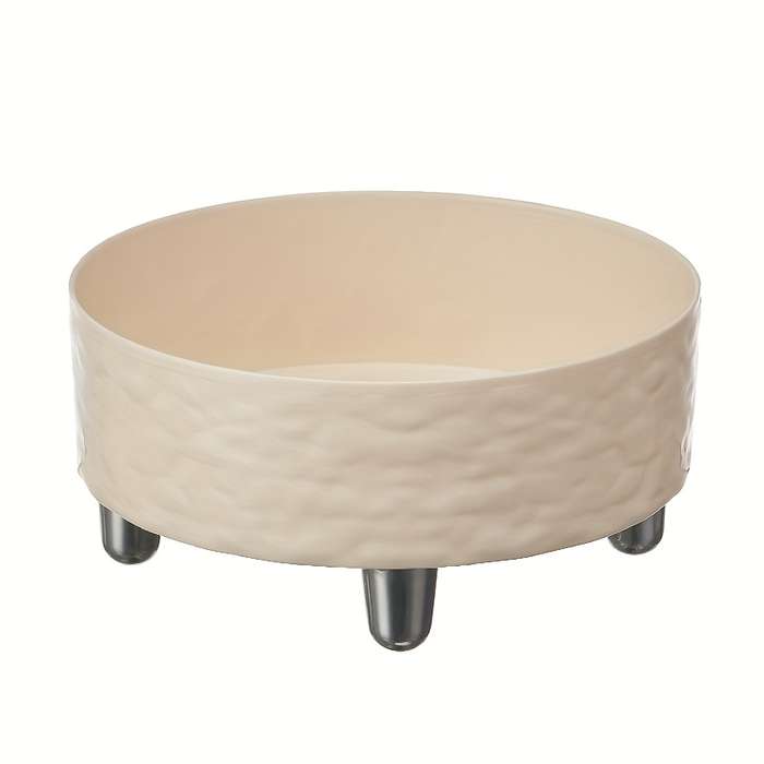 Pet Supplies Color White Model Plastic Bowl