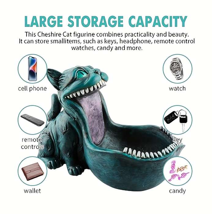 Halloween Decorations Items Large Mouth Cat Statue Decoration