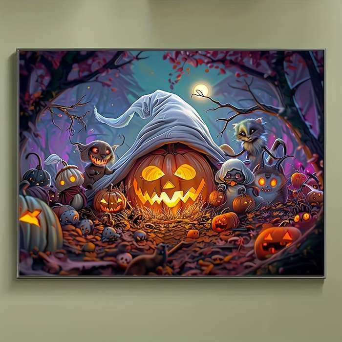 Halloween Decorations Items 30 X 40Cm 11.8In X 15.8In Round Rhinestone