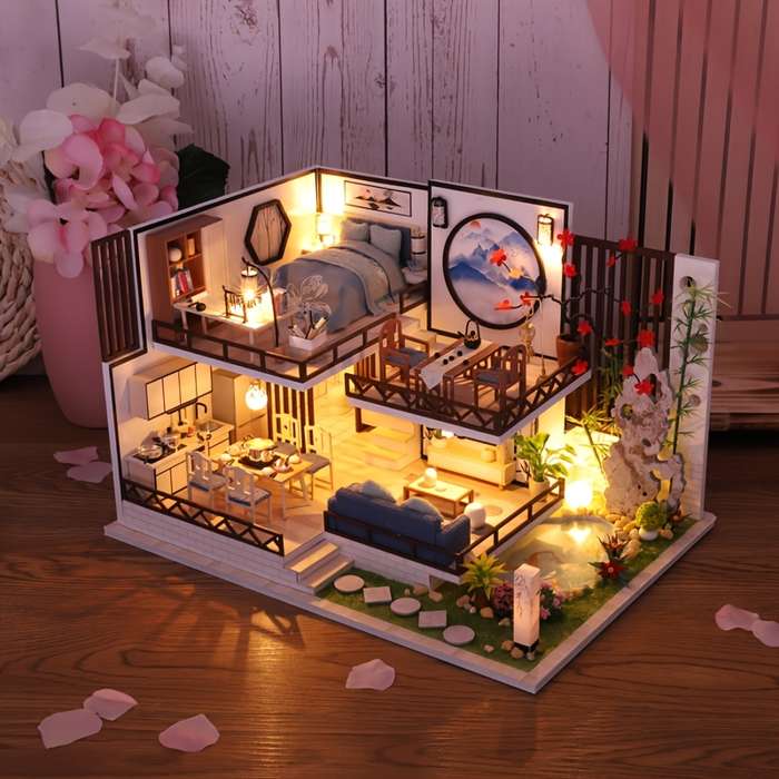 Building Toy Architectural Model Toy Set Style Ink Fragrant Bamboo Rhyme