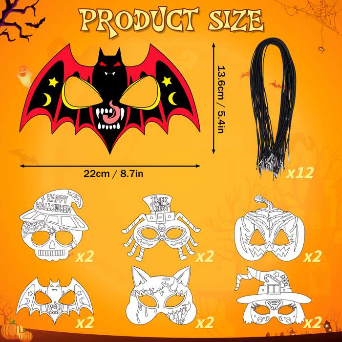 Halloween Decorations Items Halloween Coloring Quantity 24Pcs