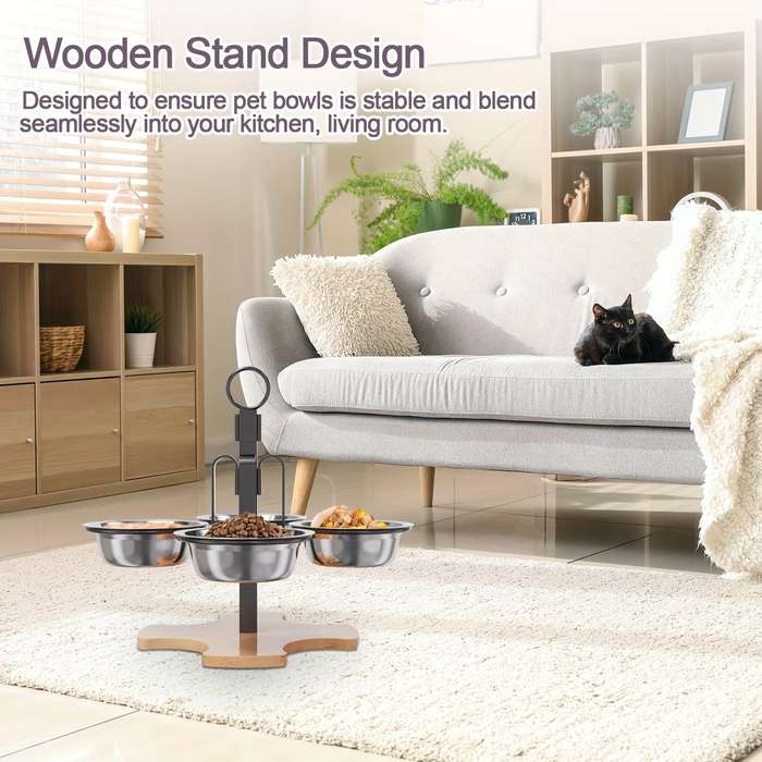 Pet Supplies Style Four Sided Lifting Pet Bowl