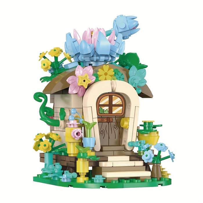 Building Toy Architectural Model Toy Set Style Red Fire House  96013