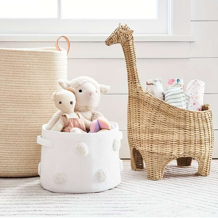 Storage And Organizationcolor Cartoon Storage Basket