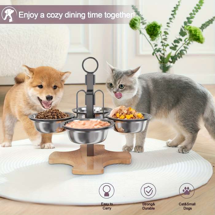 Pet supplies Items Cat Bowl Stand  with 4 Bowls