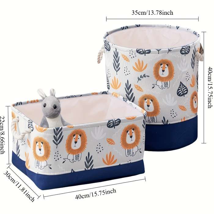 Storage And Organizationcolor Little Lion  Set Of 2