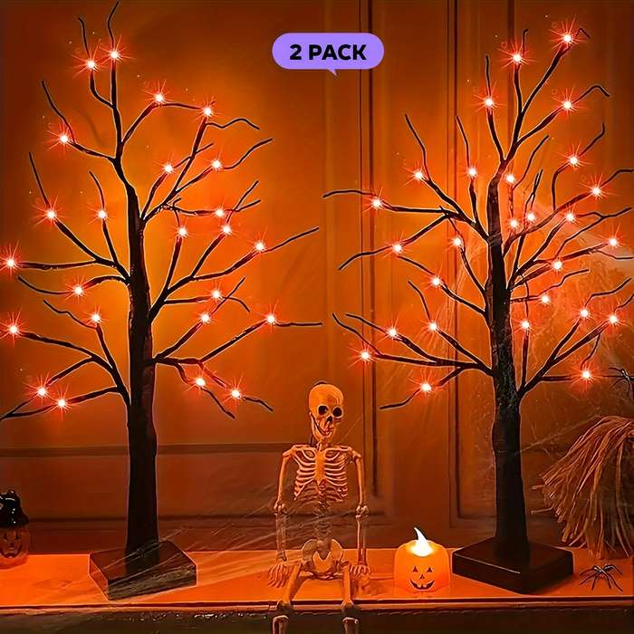 Halloween Decorations Color 2Pcs Purple Light