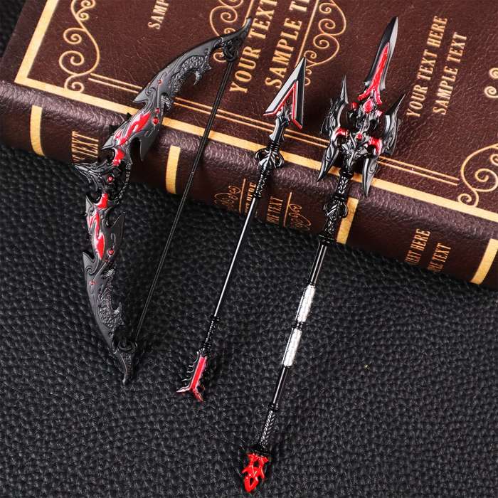 Toy Weapons Style Square Sky Painted Halberd And Qilin