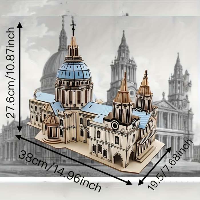 Building Toy Architectural Model Toy Set Items 3D Building Model Jigsaw Puzzle