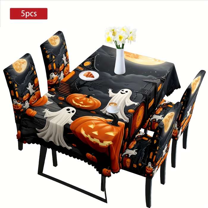 Halloween tablecloth decoration Model Style1 Quantity 4pcs 4 Chair Covers