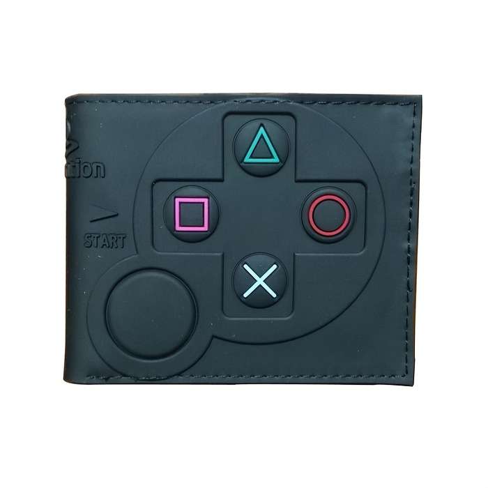 1pc One 11.5cm 4.53in PVC Trendy PS Game Controller Wallet Short Foldable Gaming Console Pattern Ca