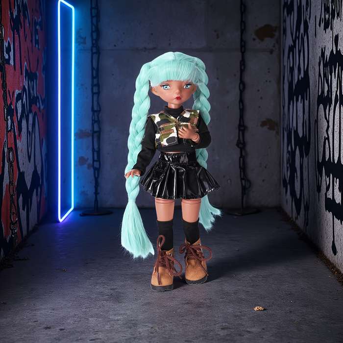 Toy Dolls color Ruffian handsome doll blue hair