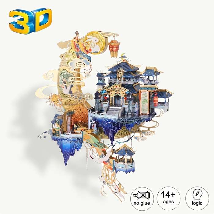 Building Toy Architectural Model Toy Set Items Moon Palace