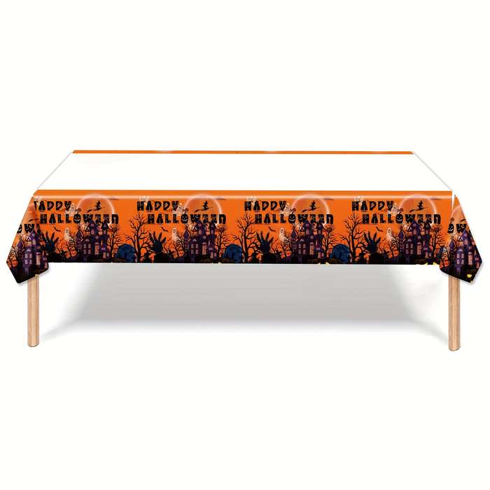 Halloween tablecloth decoration color Orange Halloween 1pcs