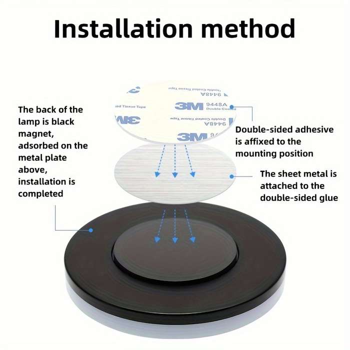 1pc USB Rechargeable LED Car Reading Light 3 Color Ambient Ceiling Lamp with Magneti