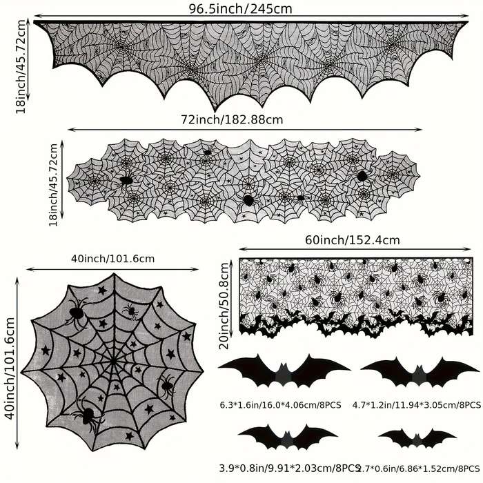 Halloween tablecloth decoration Quantity 5 Packs