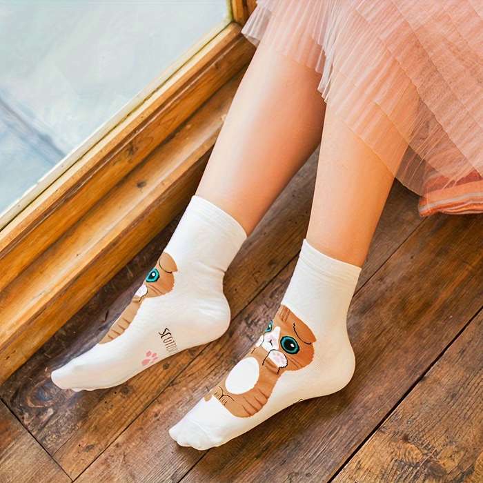 5 Pairs Mixed Color One Size High Elastic Socks
