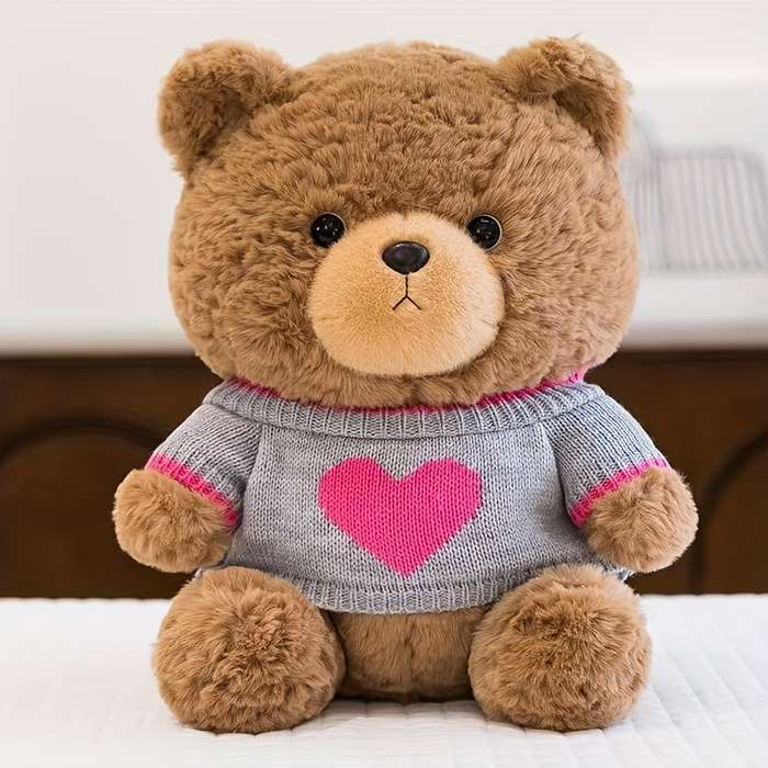 Toy Doll Items Gray Sweater Bear