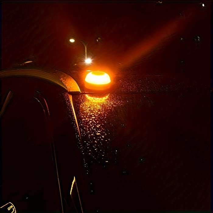 1pc Car Prompt Emergency Light LED Flashlight Magnetic Induction Alternating White An