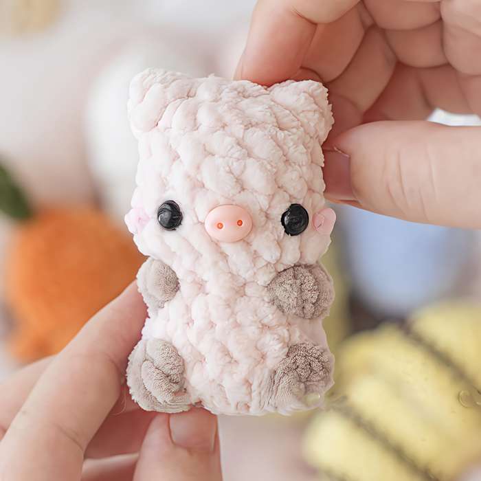 Toy Dolls Items Adorable Hatching Animal  7 Piece Set  Crochet Kit