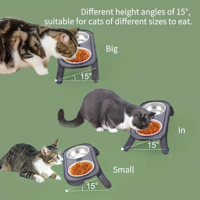 Pet Supplies Color Gray  Includes Two Stainless Steel Bowls