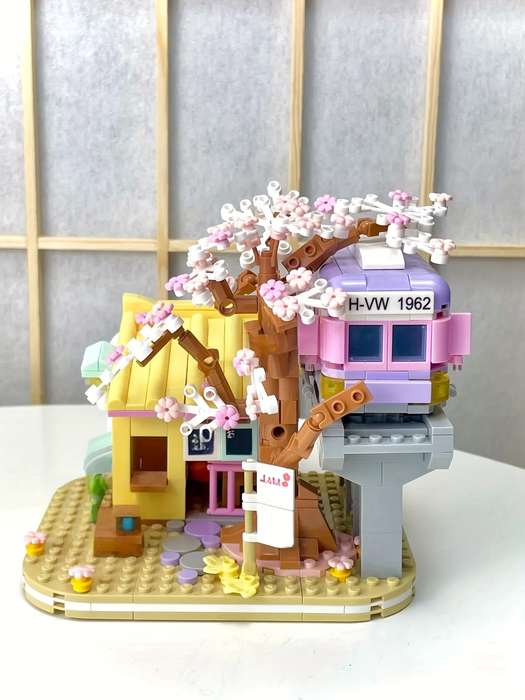 Building Toy Architectural Model Toy Set Model Sakura House Building Blocks