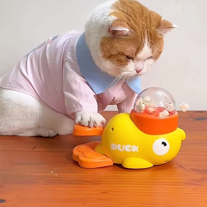 Pet Supplies Style Little Yellow Duck Feeder