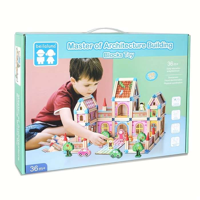 Building Toy Architectural Model Toy Set Quantity 128Pcs