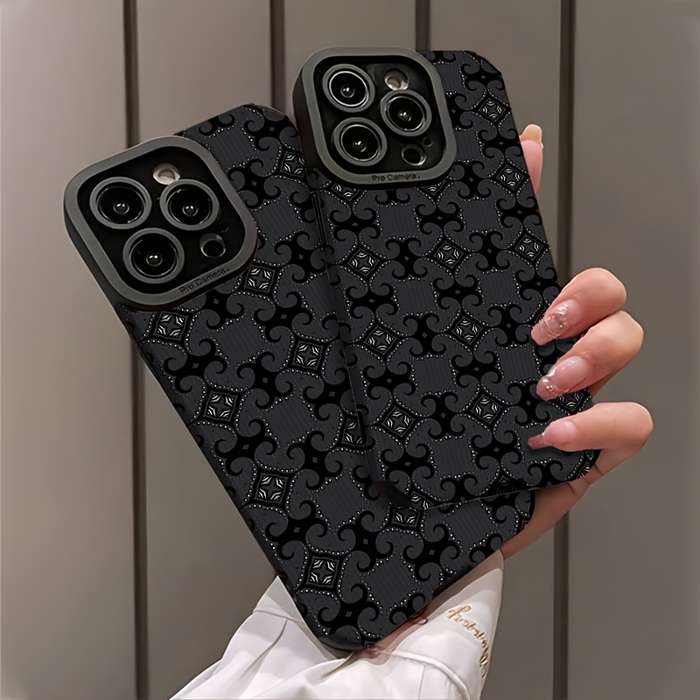 1Pc Mixed Color  For iPhone XR Retro Texture Pattern Phone Case