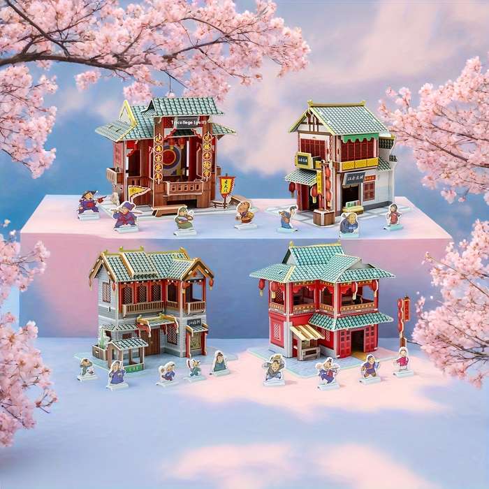 Building Toy Architectural Model Toy Set Quantity 4Pcs