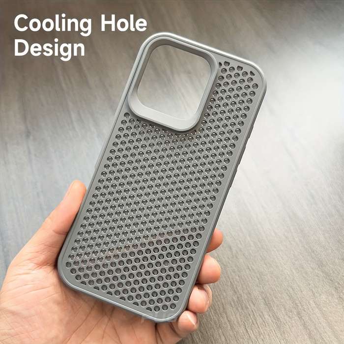 1Pc Black For iPhone 15 Plus Heat Dissipation Phone Case