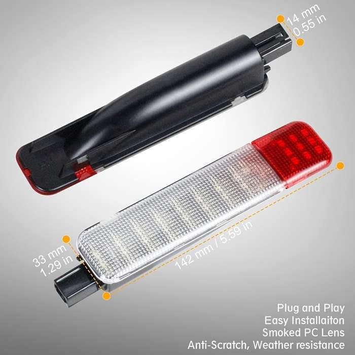 2pcs LED Interior Door Light Door Panel Courtesy Warning Light Lamp Assembly Compatib