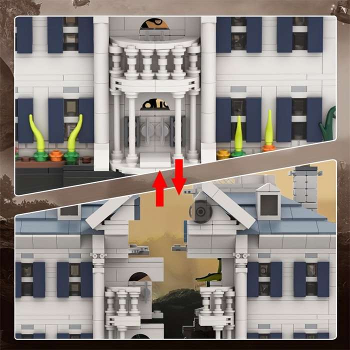 Building Toy Architectural Model Toy Set Model 1347Pcs House