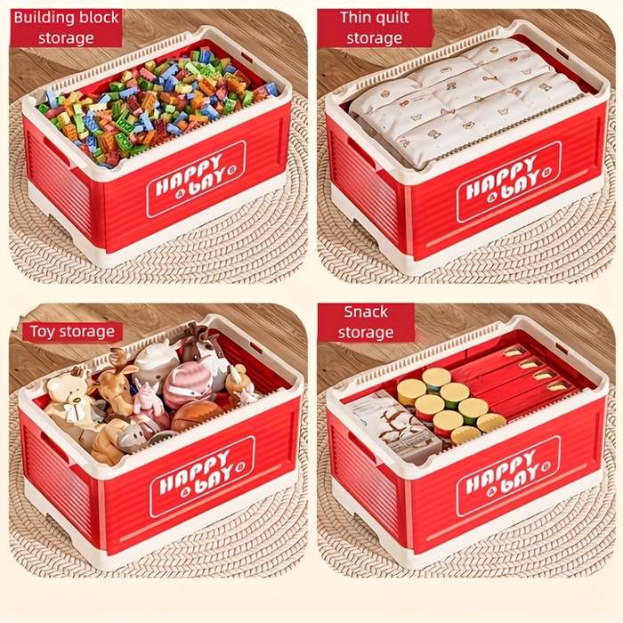 Storage And Organizationmodel Red   Foldable   Width 40Cm 15.75In   Wheels X 4